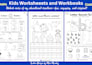 create montessori preschool phonics, math worksheets activity workbooks